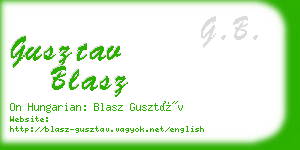 gusztav blasz business card